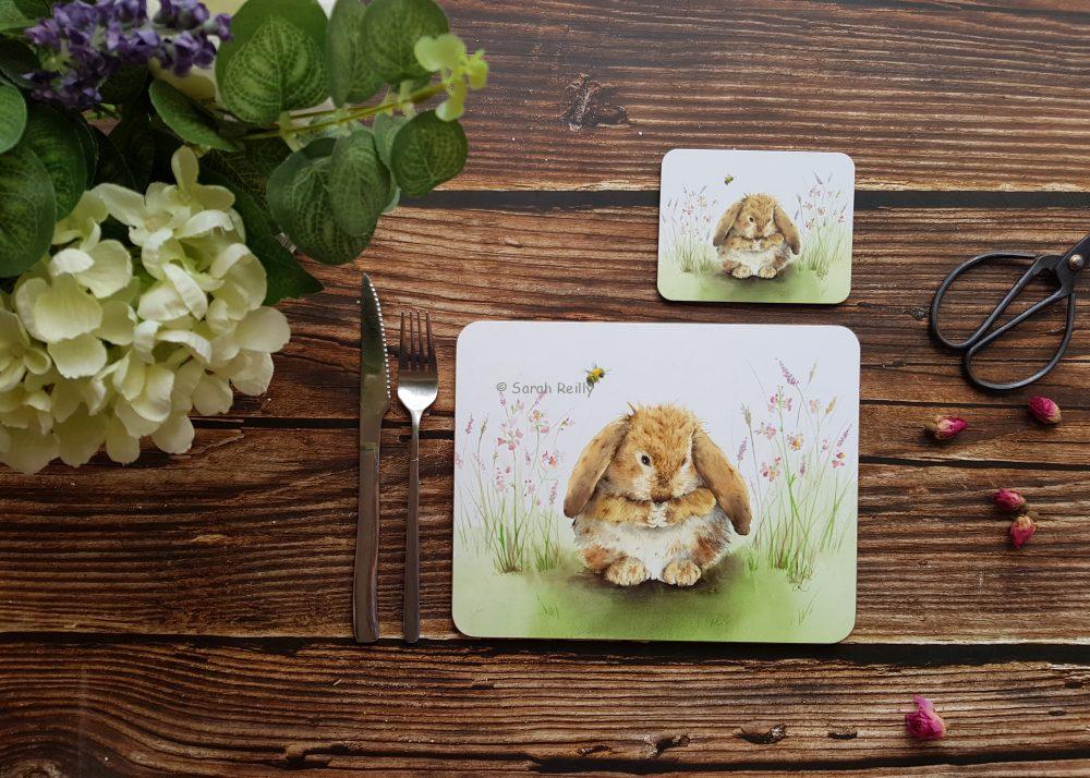 Honey Bunny Placemat Love Country by Sarah Reilly
