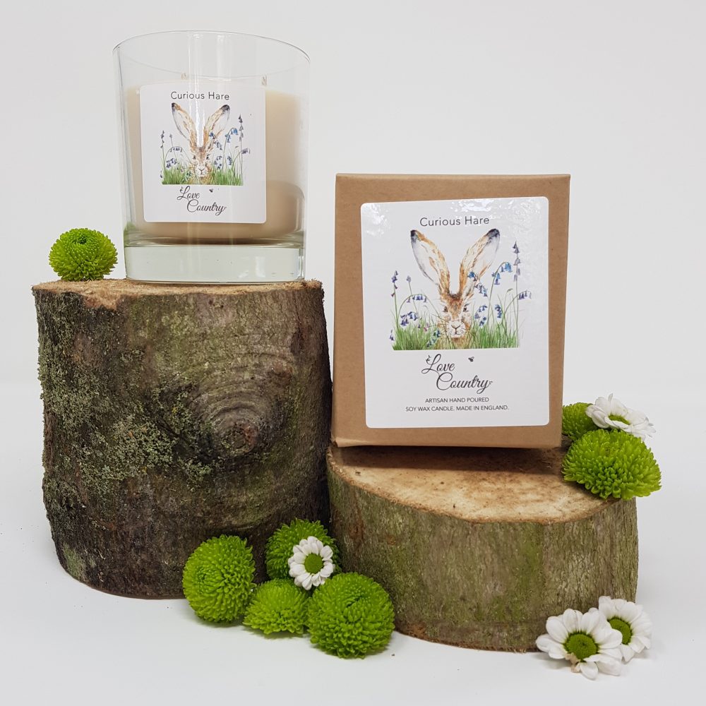 Curious Hare Candle Love Country by Sarah Reilly