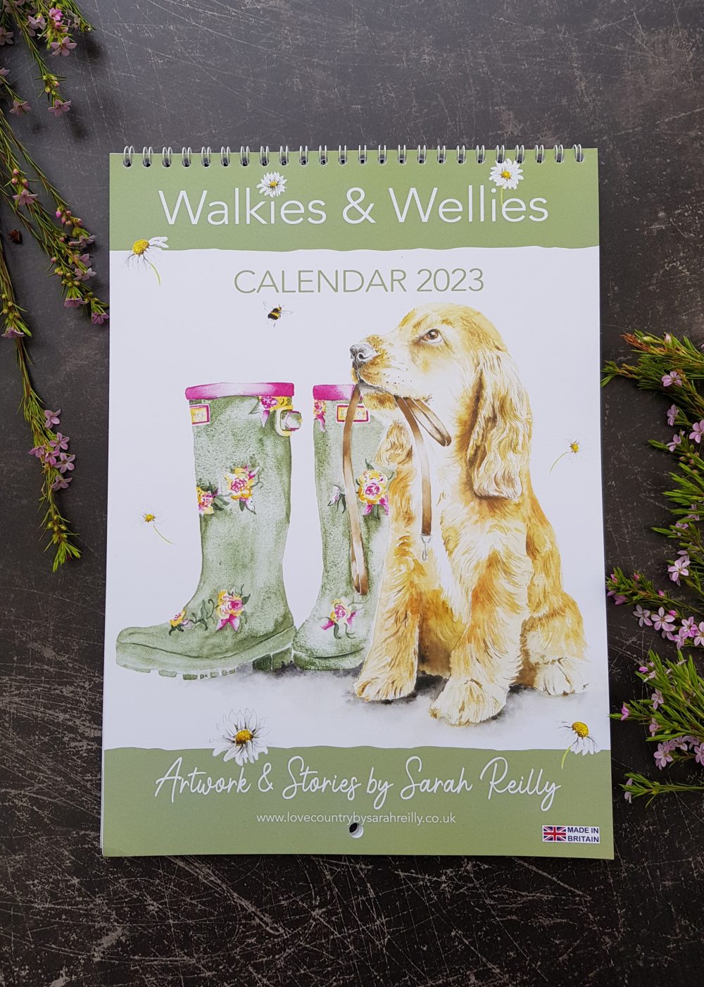 Dog Calendar 2023 2023 Walkies & Wellies Dog Calendar Love Country by Sarah Reilly