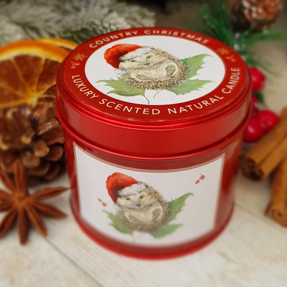 Country Christmas Luxury Tinned Candle Love Country by Sarah Reilly