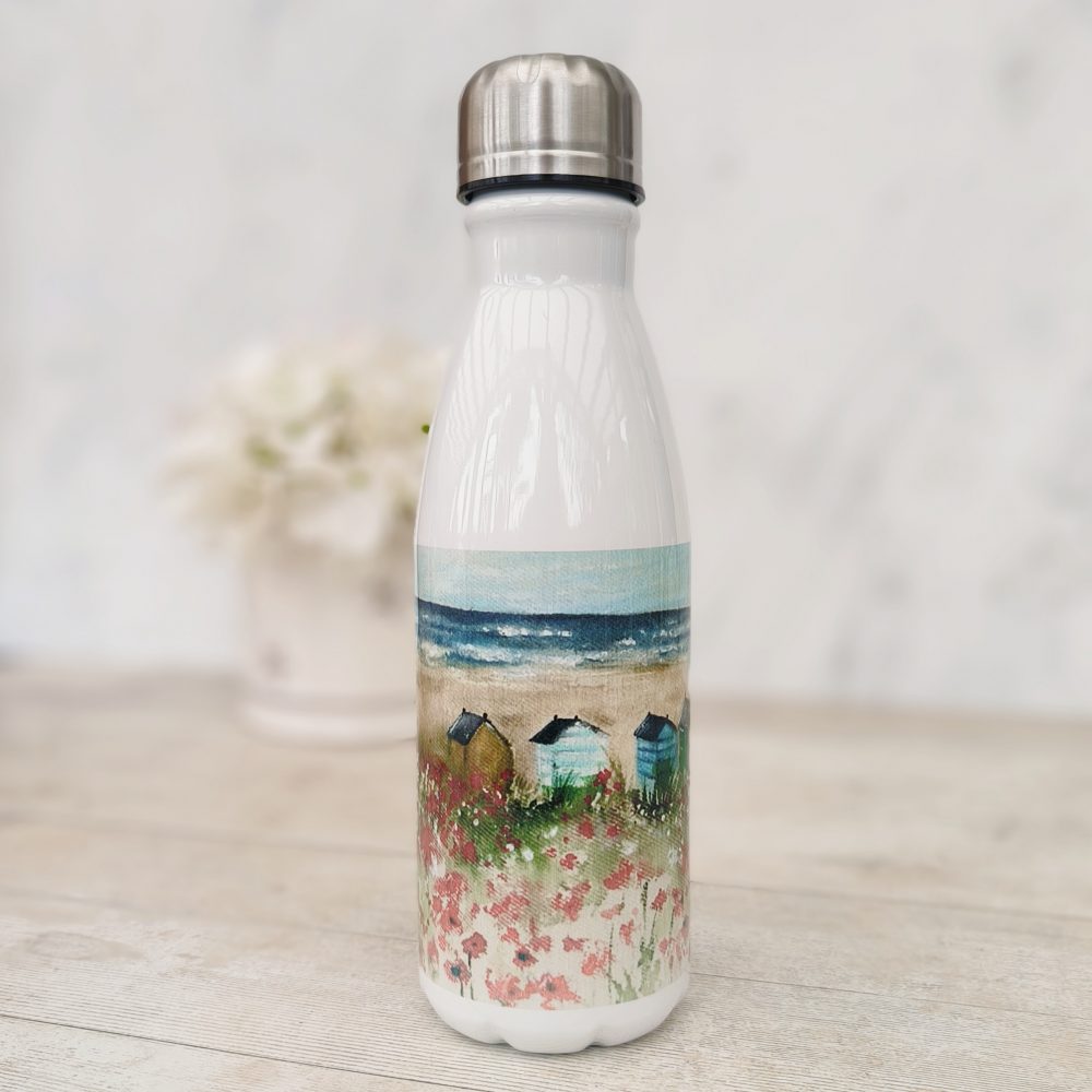 Seaside Poppies Water Bottle Love Country by Sarah Reilly
